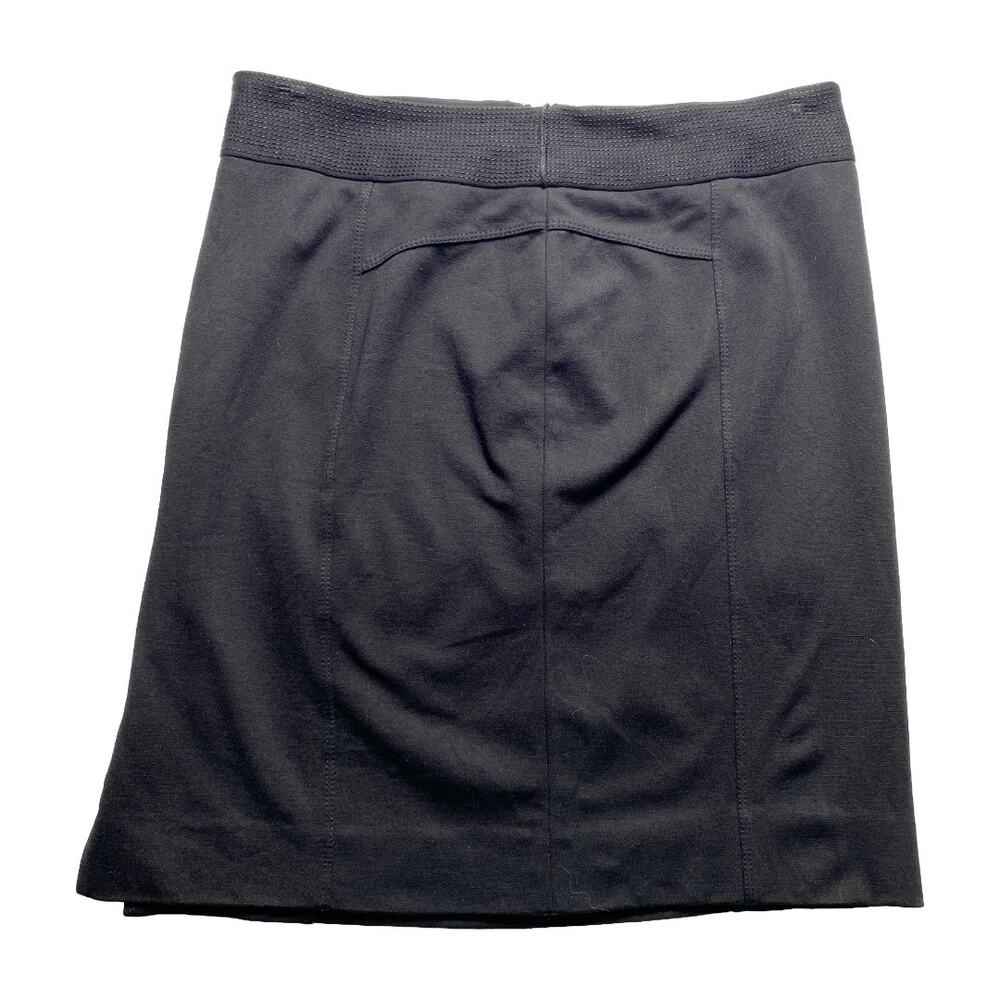 White House Black Market Women Black Pencil Skirt Size 12 Stretch Lined